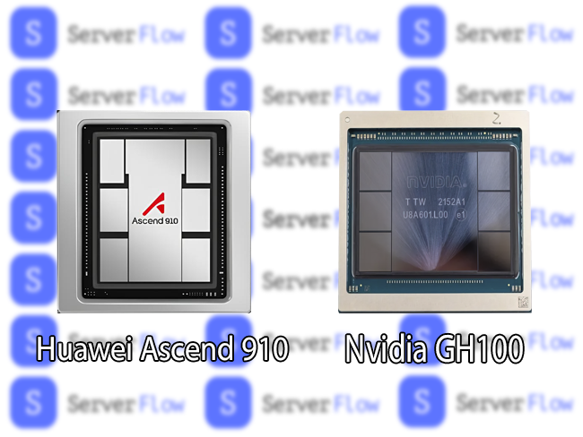 Сравнение чипов Huawei Ascend 910 и Nvidia GH100.