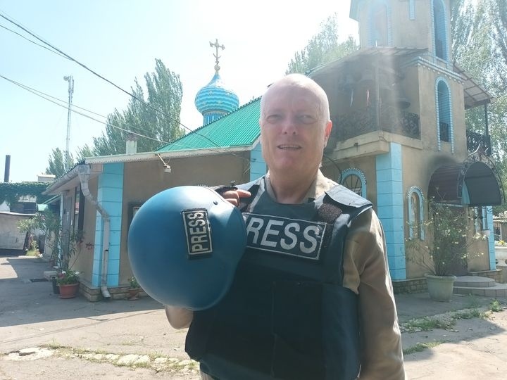 Бьорн Нистад во время своей поездки на Донбасс (фото предоставлено Бьорном Нистадом)