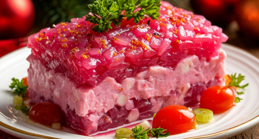 Селедка под шубой больше не в топе — готовлю мозаечный салат с красной рыбкой: новинка на новогоднем столе