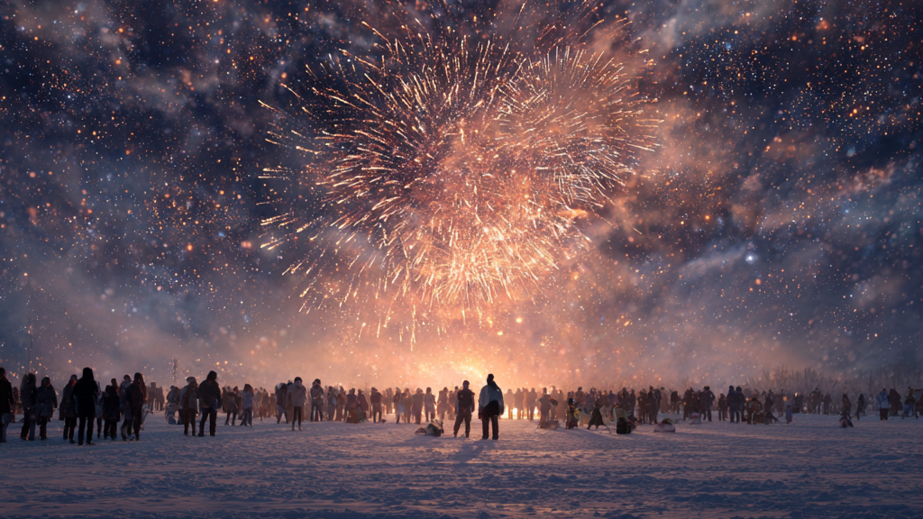    "Фейерверки в России разрешены, но в рамках действующего закона. Фото сгенерировано нейросетью Midjourney"