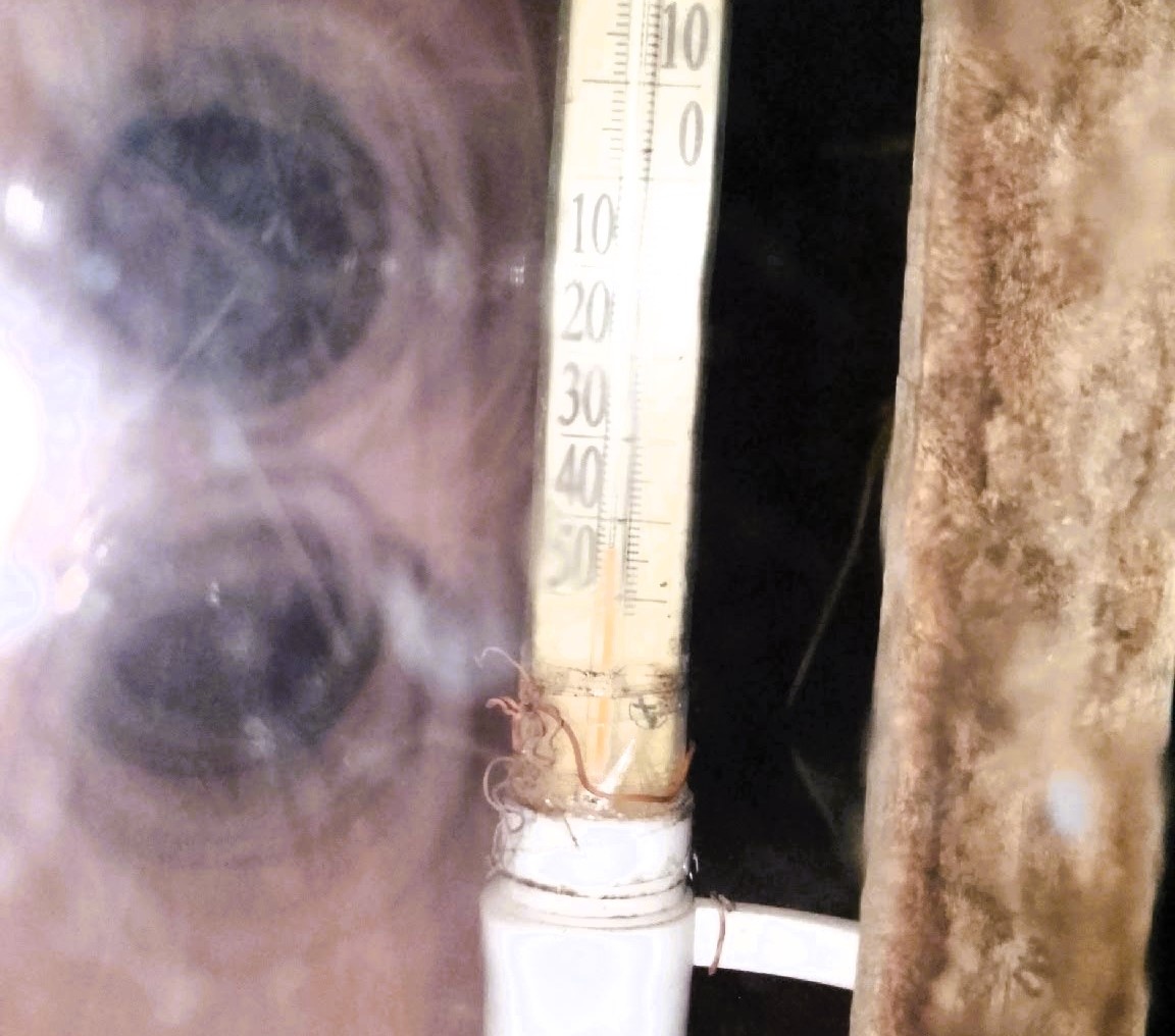 -45 - в Кошково, мы у двух рек, здесь всегда холоднее, чем в городе