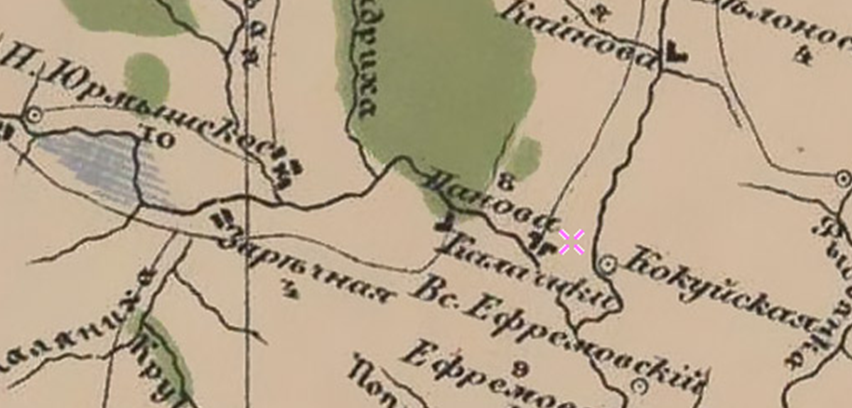 Карта Стрельбицкого. Восток Европейской части России. Фрагмент.