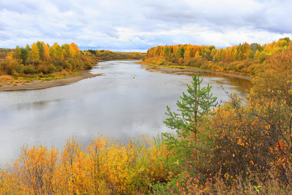 Река Тура в черте старинного села Меркушино