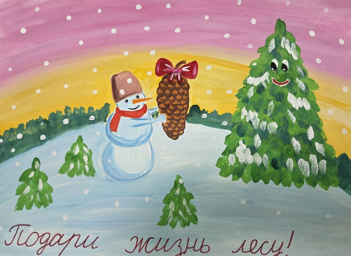 Работа, получившая 1 место в конкурсе «Елочка, живи!». Автор: Теплова Илона, г. Кемь. Источник: vk.com/karjalan_luonto