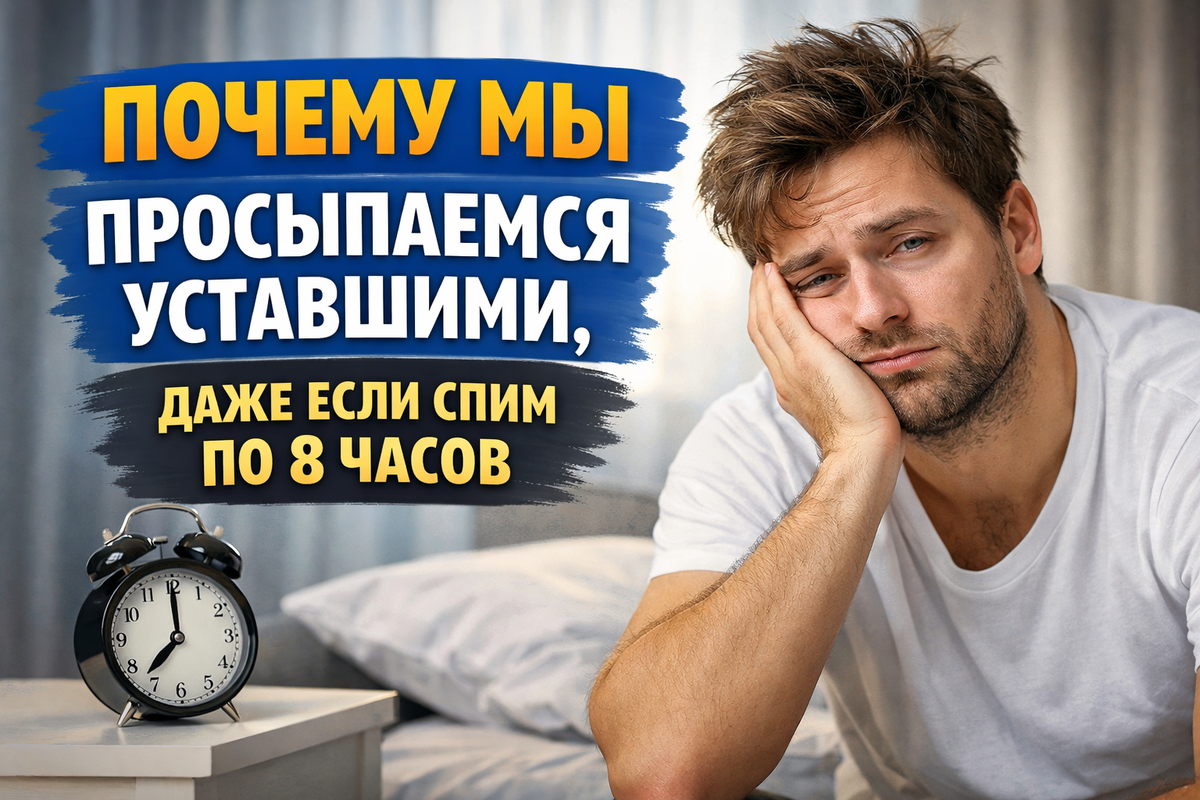 Почему мы просыпаемся уставшими, даже если спим по 8 часов