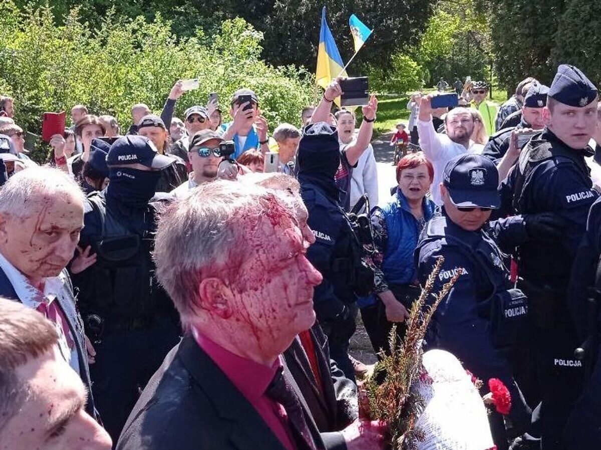    Чрезвычайный и полномочный посол РФ в Польше Сергей Андреев на кладбище советских воинов в Варшаве | © РИА Новости / Алексей Бухчин