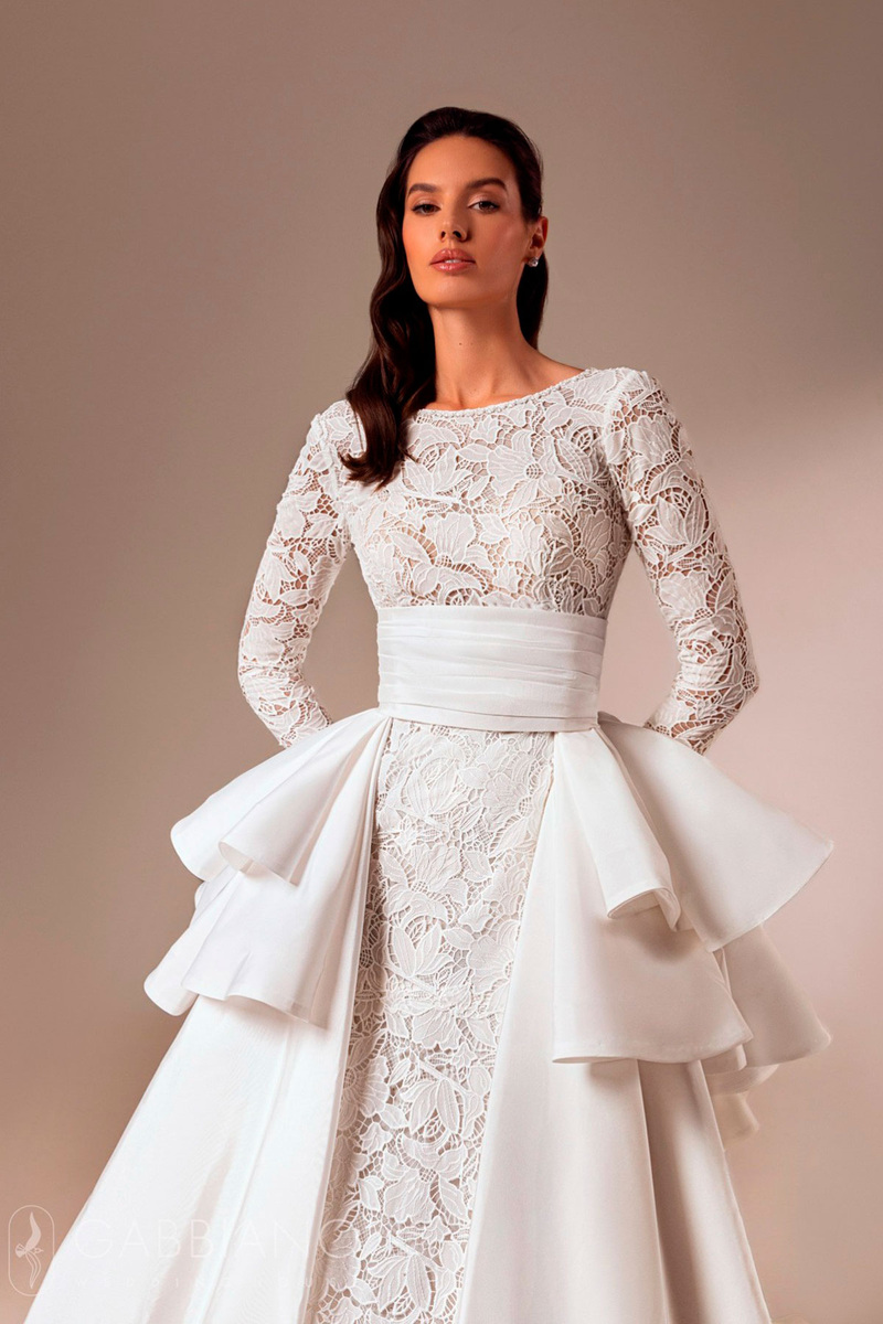 Свадебное платье с рукавами Илария от Gabbiano