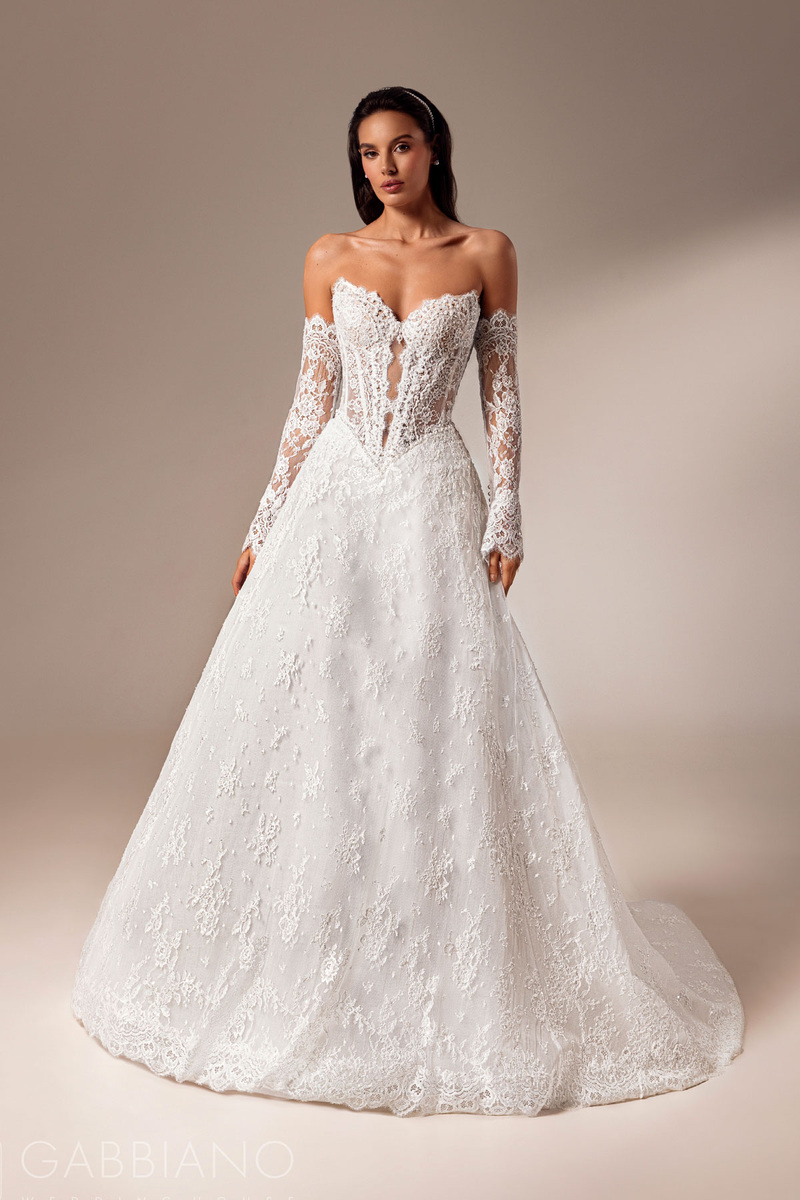 Длинное свадебное платье Феломена от Gabbiano