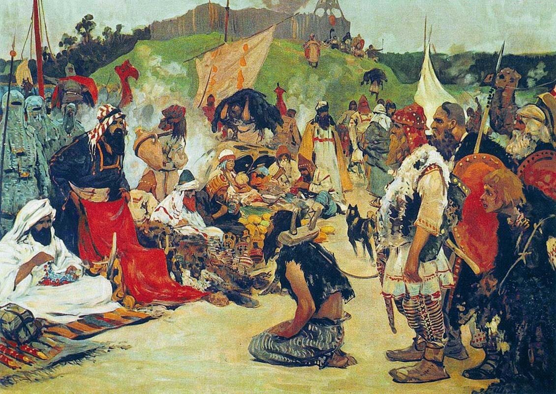 Торг в стране восточных славян (Сергей Василеьвич Иванов, 1909 год)