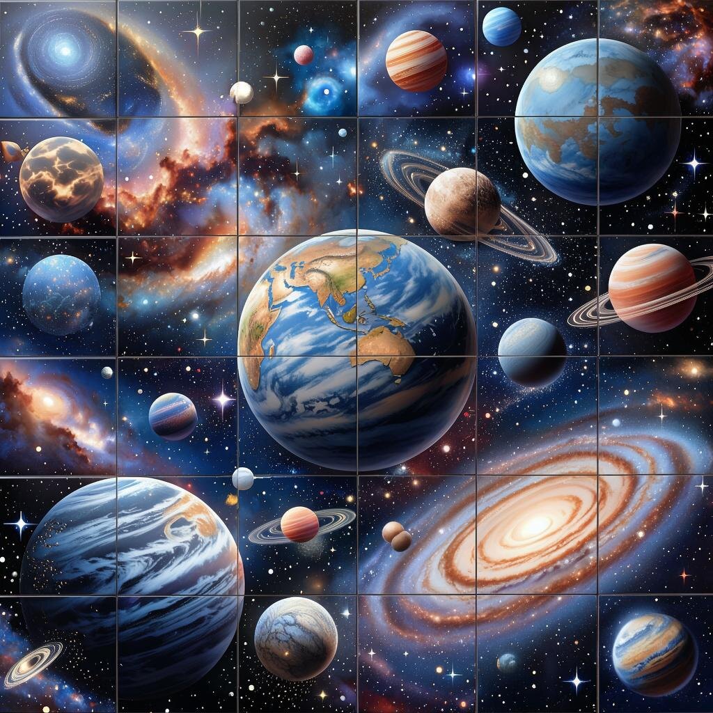 Планеты. Иллюстрация сгенерирована нейросетью