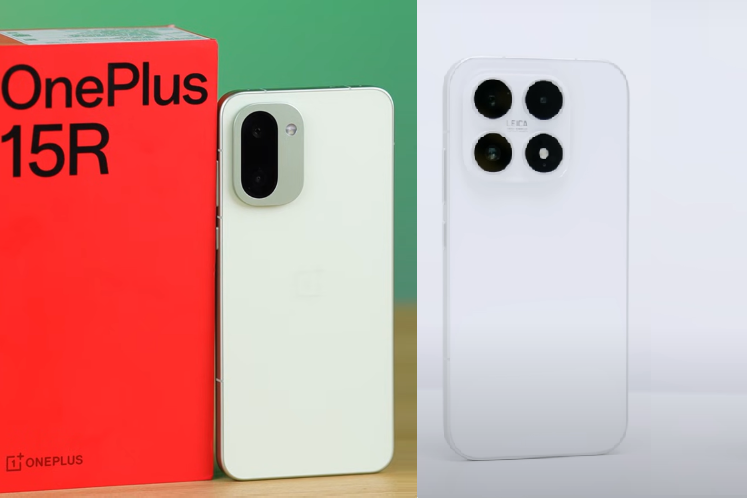 OnePlus 15R слева и Xiaomi 17 справа