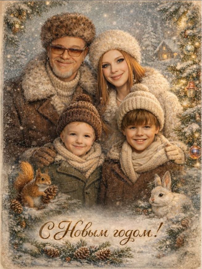 Новогодняя открытка от Преснякова