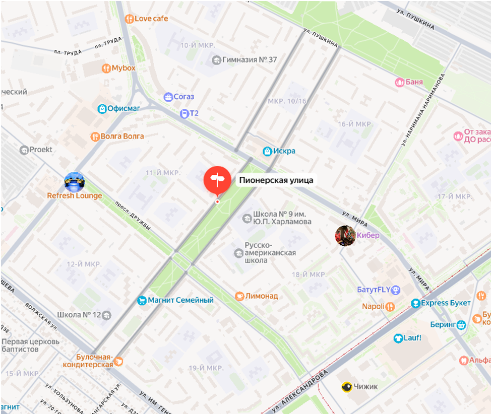 Улица Пионерская города Волжского.