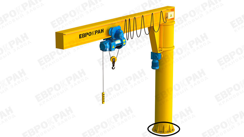 Напольный кран на колонне