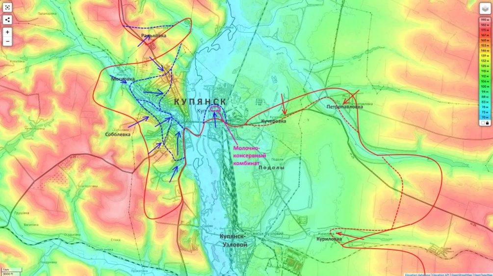    Карта СВО. ВСУ продвигаются в Купянске.