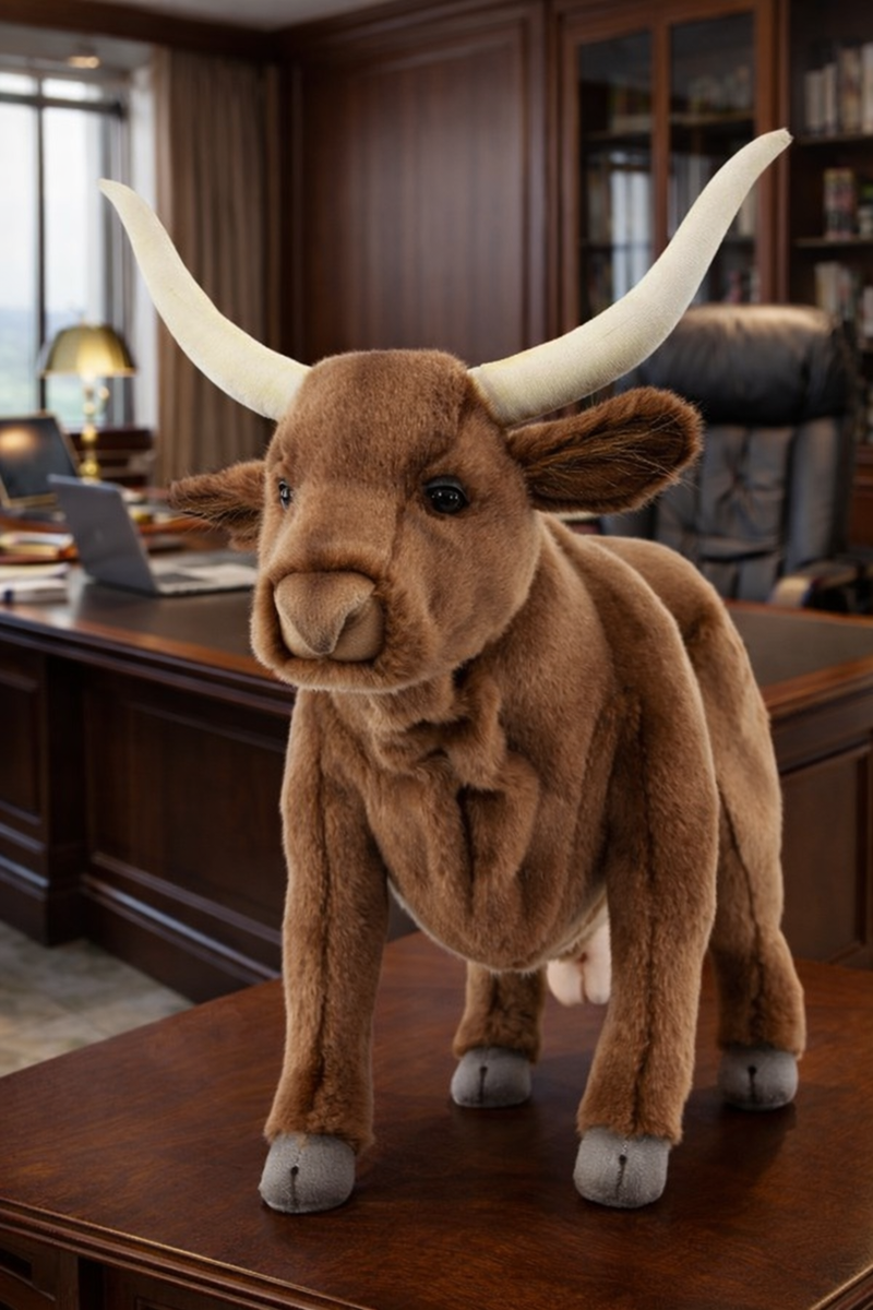 Бык, коричневый 37 см Hansa Creation