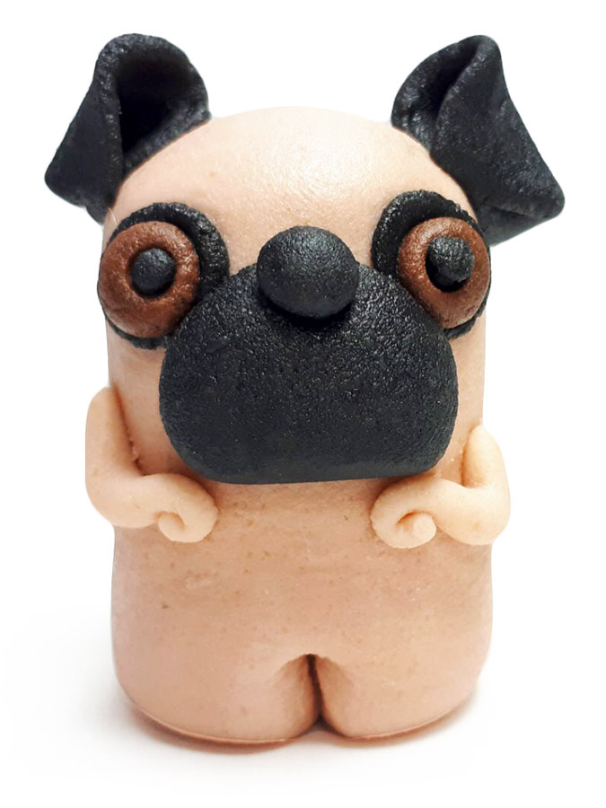 Марципановые фигуры ручной работы с логотипом на 14 Февраля 