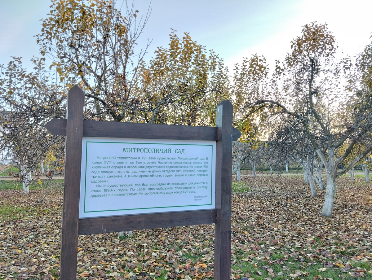 Митрополичий сад с фруктовыми деревьями и небольшим рыбным прудиком >>>