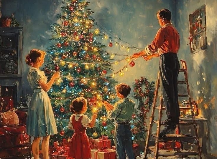 20 уютных предновогодних ретро-картинки