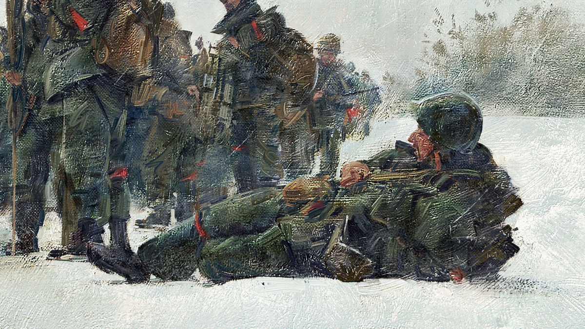 Багринцев. Привал. Фрагмент. 2023.