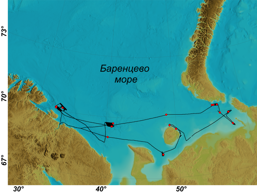    Маршрут 60-й экспедиции НИС «Акадмик Николай Страхов»