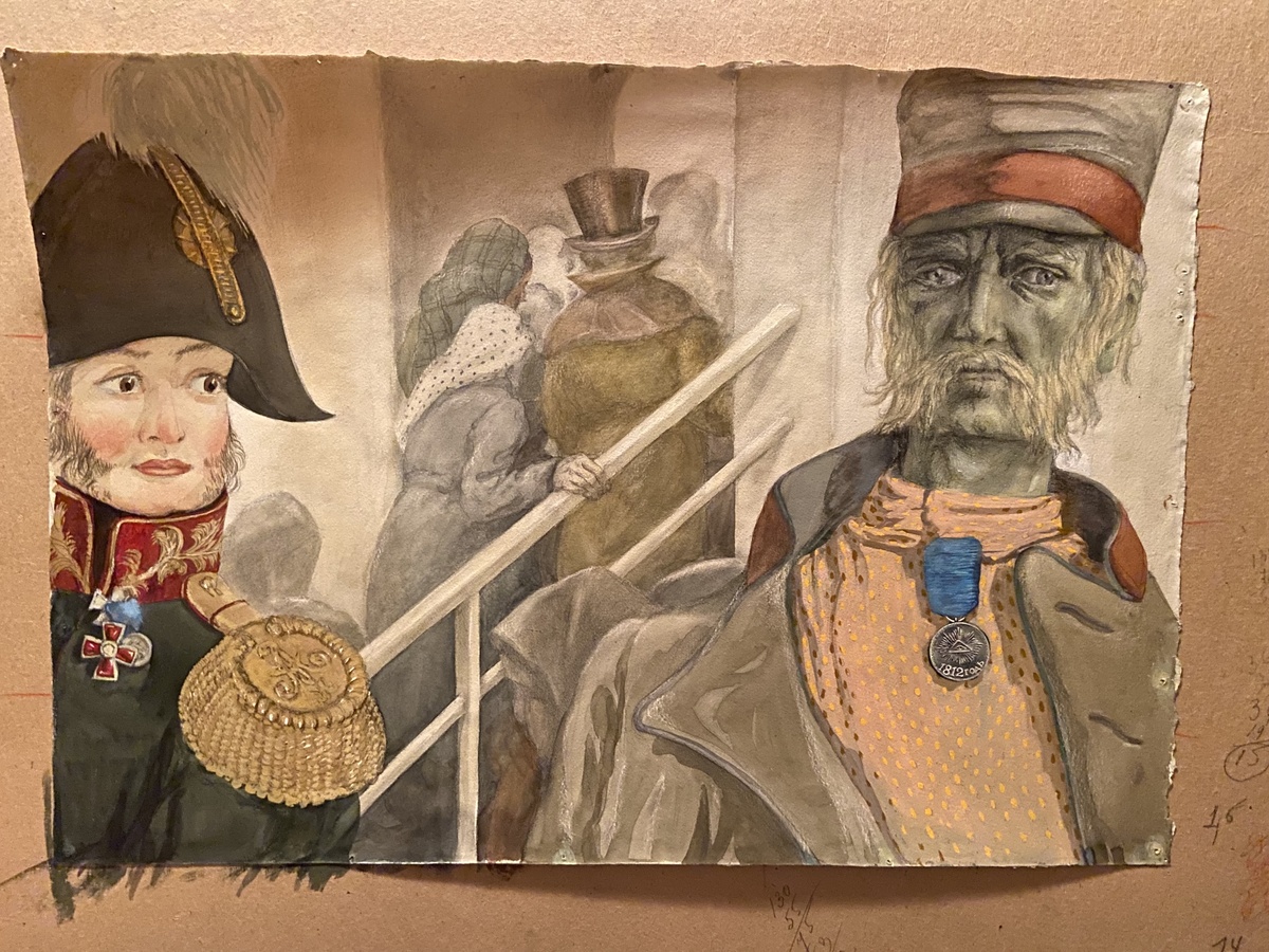    Эскиз к фильму "Звезда пленительного счастья". / Фото: Архив "Ленфильма"