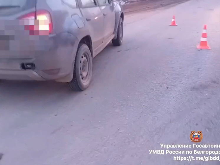     В Старом Осколе пешеход переходила дорогу не по зебре и попала под колеса авто, фото: скриншот видео пресс-службы Госавтоинспекции по Белгородской области