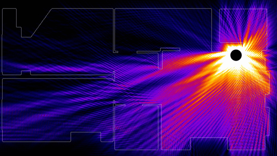 Пример распространения Wi-Fi сигнала по квартире