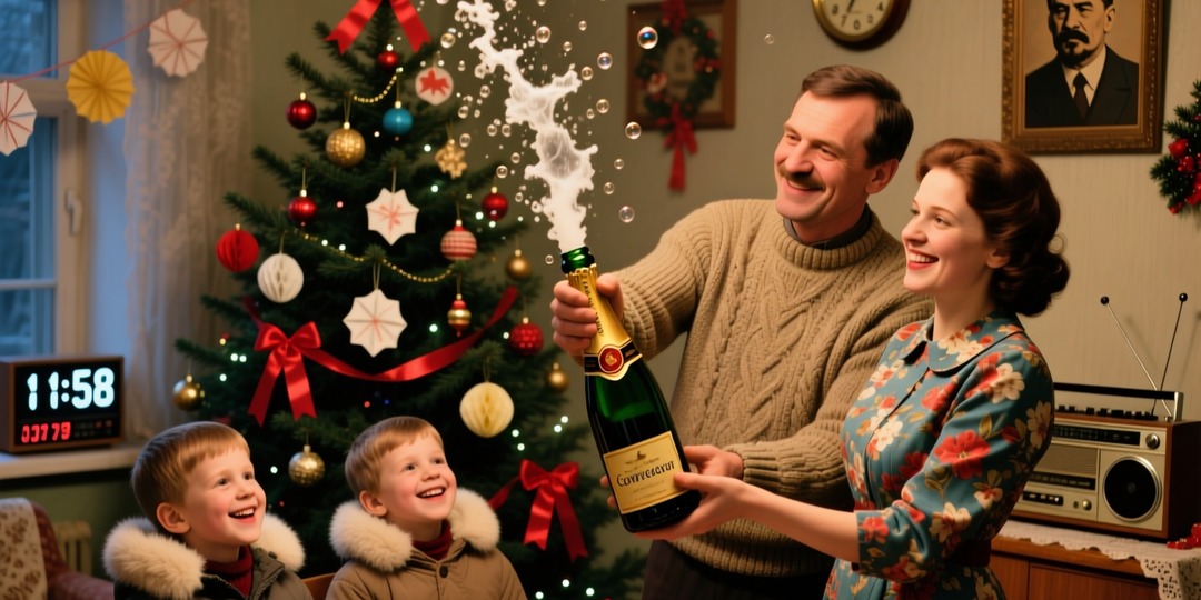 Советское шампанское, символ нового года