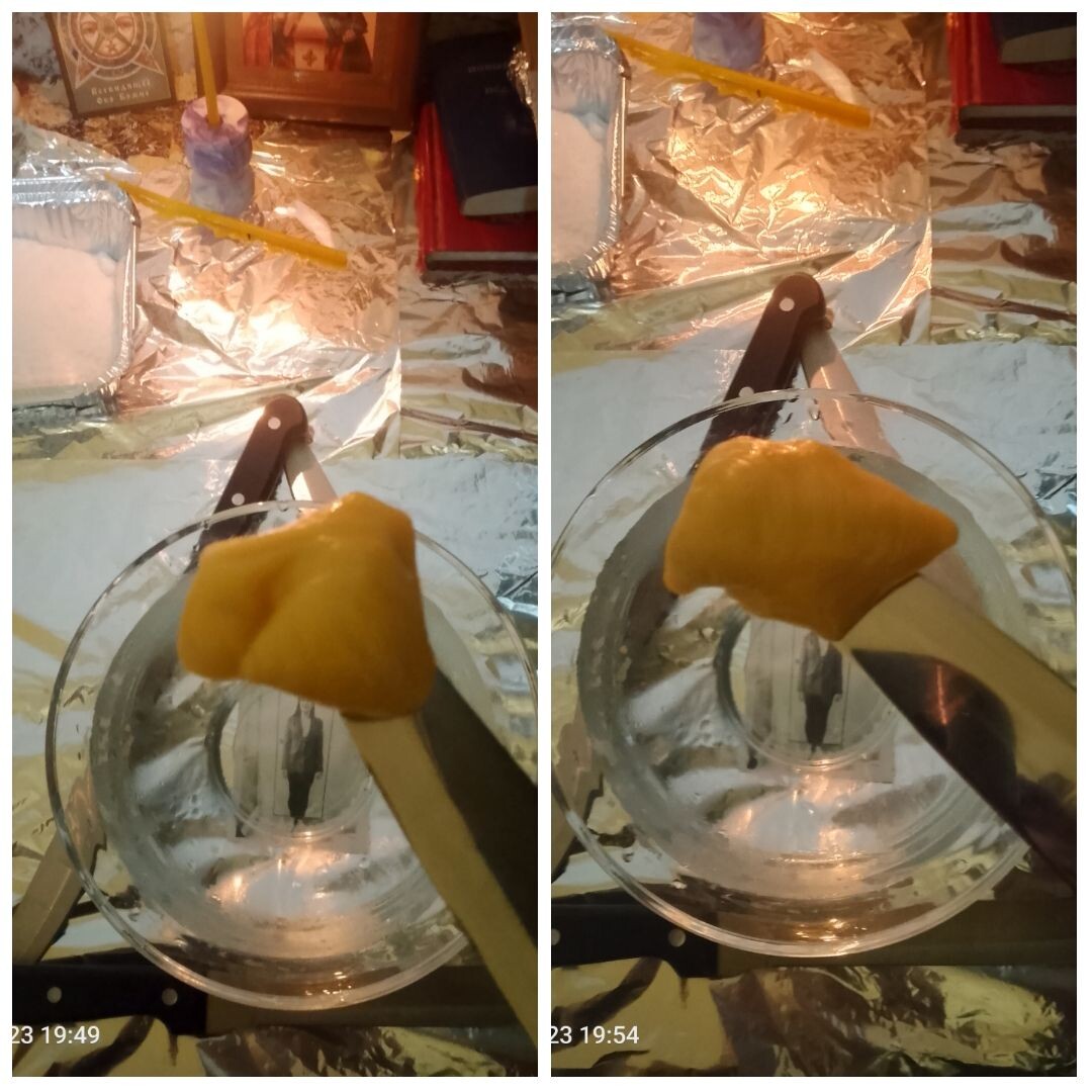 А здесь после нескольких отливок виден отличный результат, аура человека в виде улиточки без всяких наростов и разделений