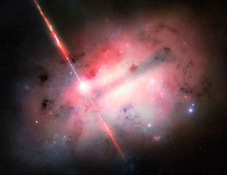 Художественное представление гамма-всплеска GRB250702B.