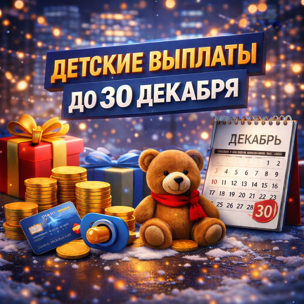 Социальный фонд России перечислит детские выплаты за декабрь до 30 числа