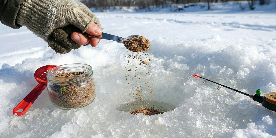 Рецепт зимней прикормки-пыли: как удержать рыбу и не перекормить её в глухозимье