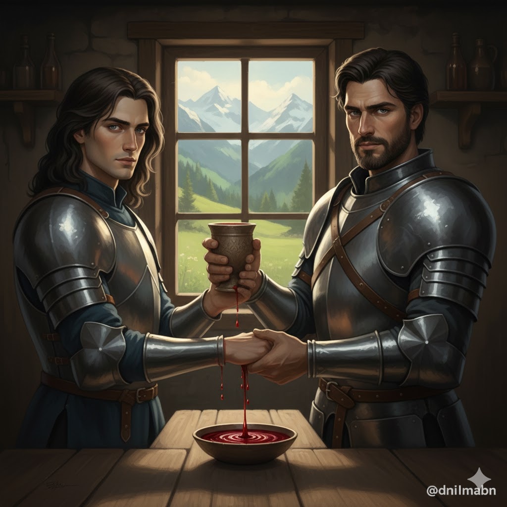 "Клятва на крови: Точка невозврата", иллюстрация создана сетью Джемини