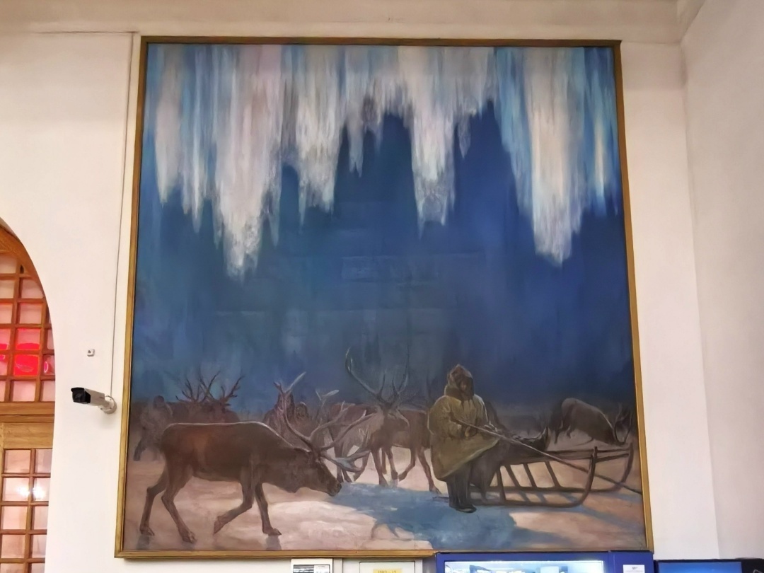 Копия панно «Северное сияние» Константина Коровина в стенах Ярославского вокзала