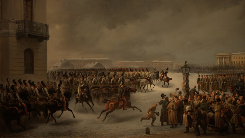     «Декабристы на Сенатской площади», художник В.Ф. Тимм  Fine Art Images / Heritage Images / Getty Images