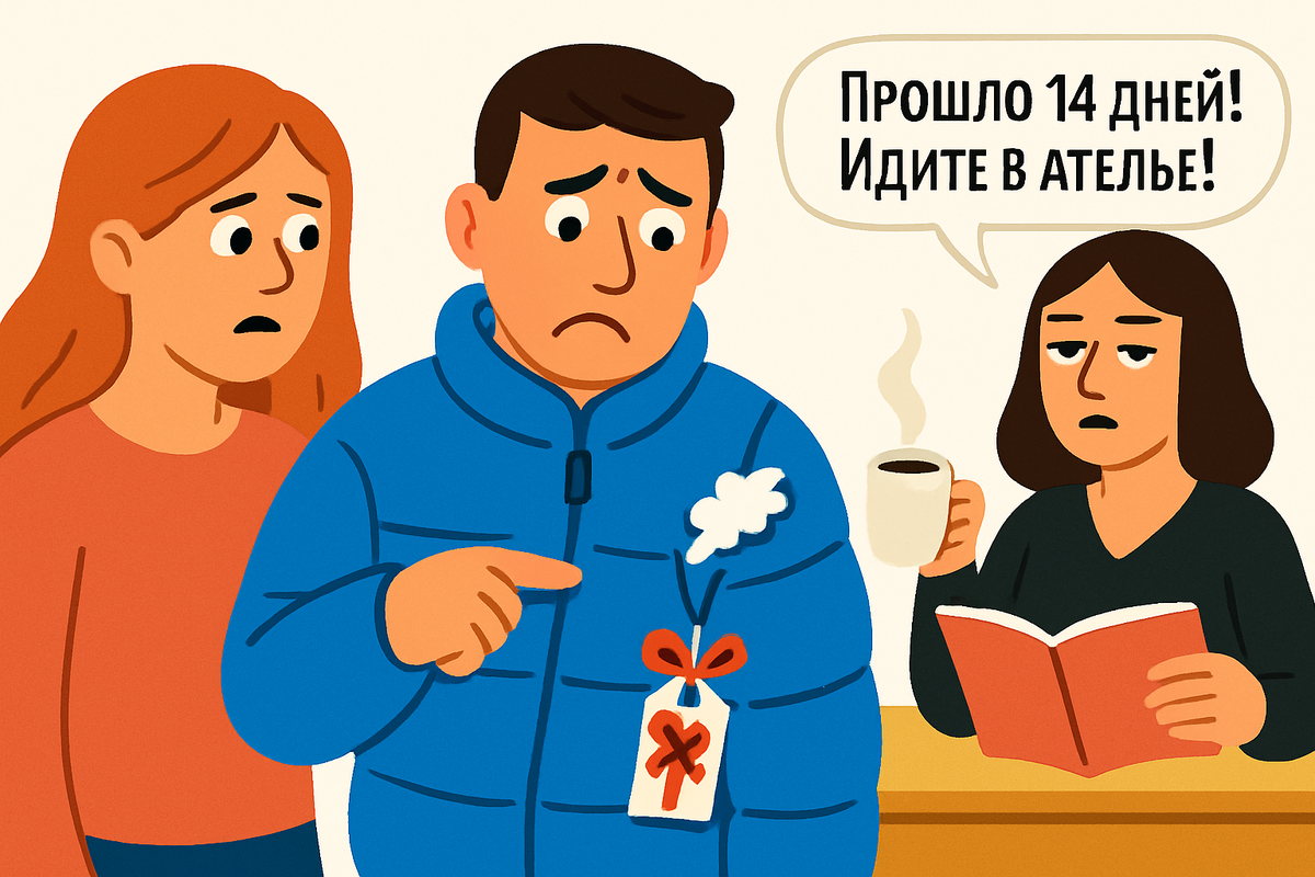 Купила куртку на Новый год, а она порвалась 1 января. Магазин: "Срок вышел, до свидания!"