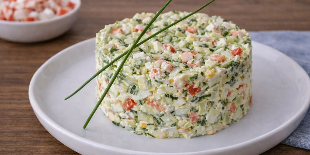 Попробовала салат из крабовых палочек с огурцом «Море волнуется» жалею, что раньше так не готовила, обязательно приготовлю на Новый год