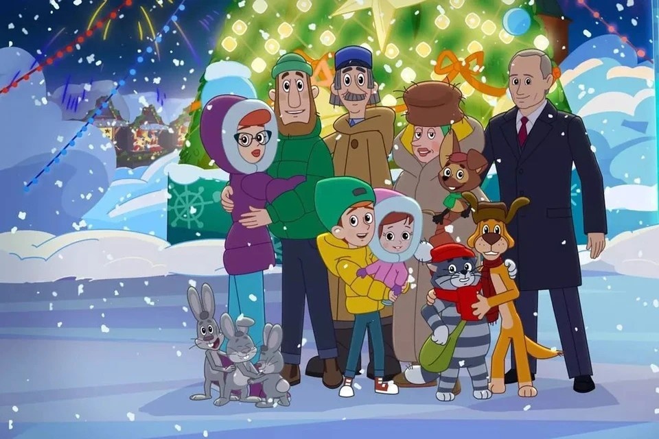    В сети появился эпизод мультсериала "Простоквашино", где герои встречаются с президентом РФ. Фото: кадр из мультфильма.