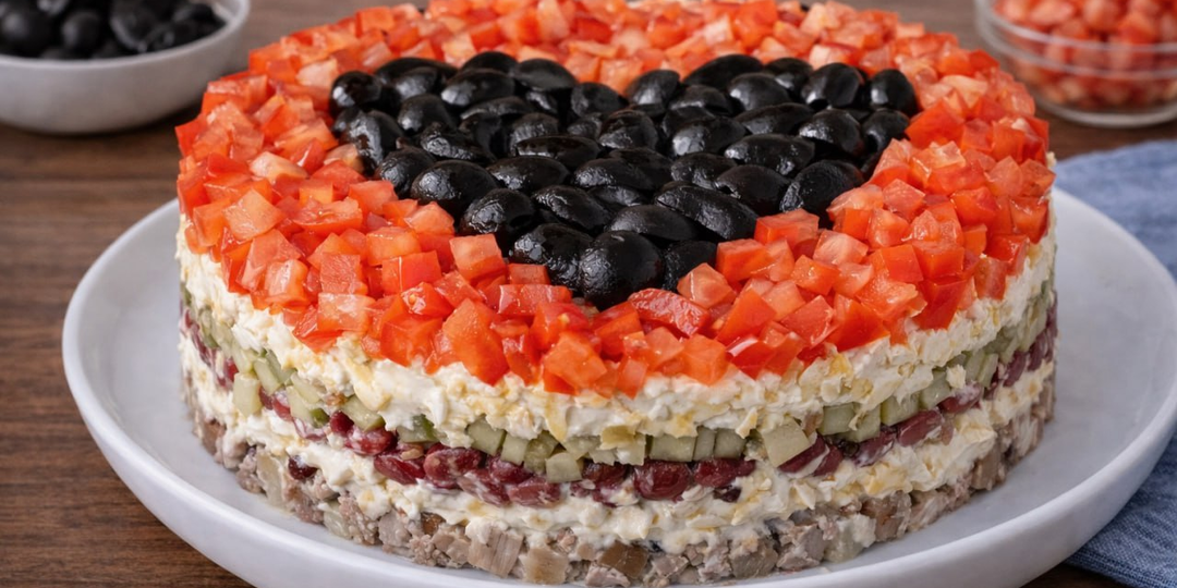 Теперь не один праздник не обходится без этого салата. "Любовь и коварство". Все ингредиенты самые простые а смотрится просто шикарно