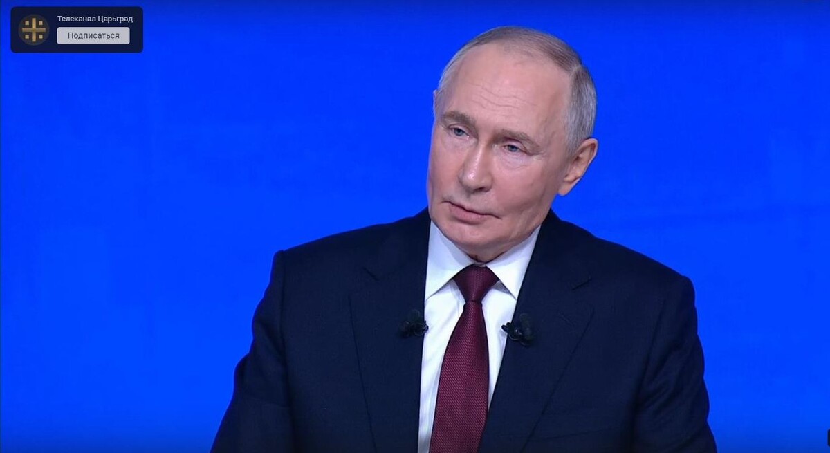    Владимир Путин в ходе программы "Итоги года". Скриншот кадра: Царьград
