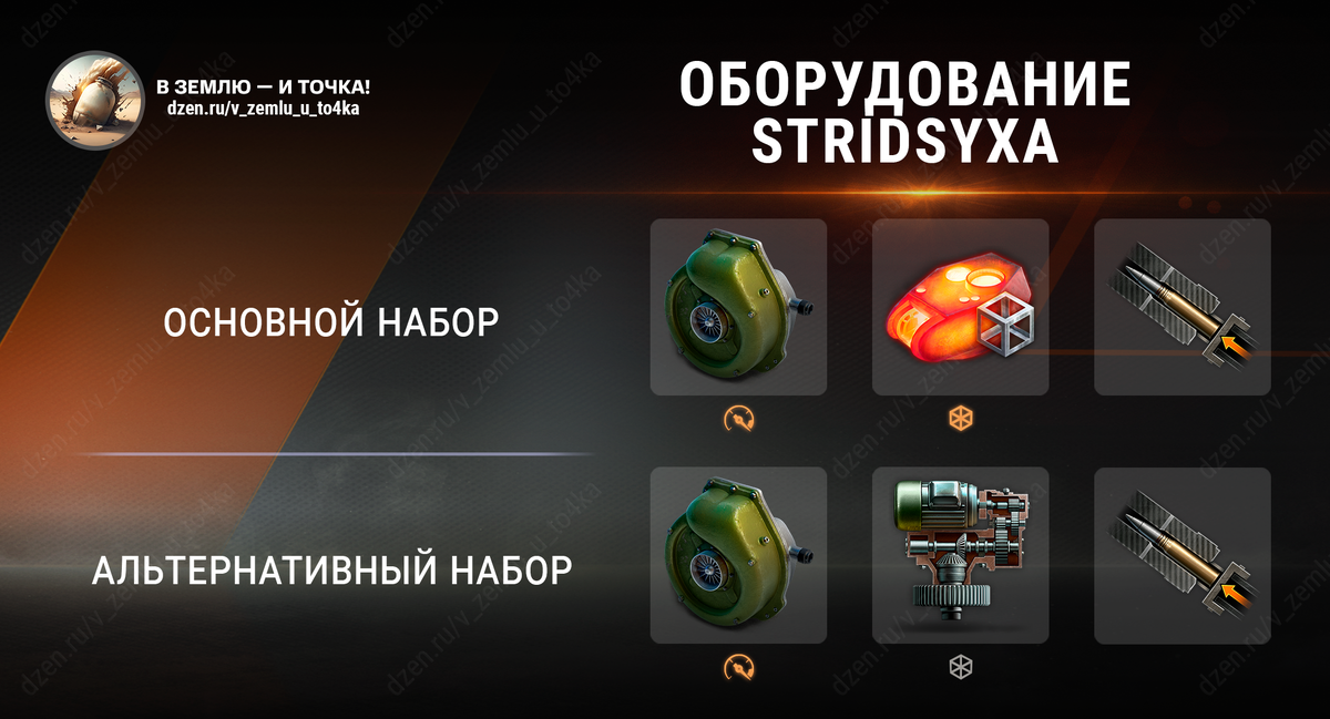 Оборудование для Stridsyxa (World of Tanks)
