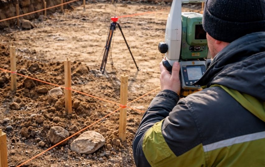 📍Геодезия на участке: почему ошибка в 3–5 см потом стоит дорого