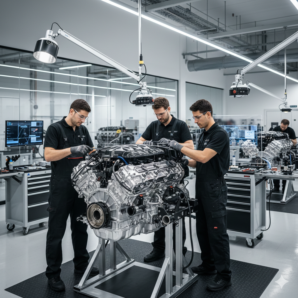 Чтобы создать Veyron, инженерам пришлось буквально переписывать законы автомобилестроения:
​Сердце — двигатель W16: Это настоящий монстр объемом 8 литров с 4 турбинами. Для его охлаждения в машине установлено 10 радиаторов!
​Аэродинамика: Чтобы развить скорость свыше 375 км/ч, нужен специальный «ключ скорости» (Speed Key). При его повороте машина прижимается к земле, меняется угол спойлера, и она превращается в «пулю», готовую разрезать воздух.
​Тормозная система: При нажатии на тормоз на скорости 400 км/ч заднее антикрыло встает вертикально, работая как воздушный тормоз — почти как у приземляющегося самолета.