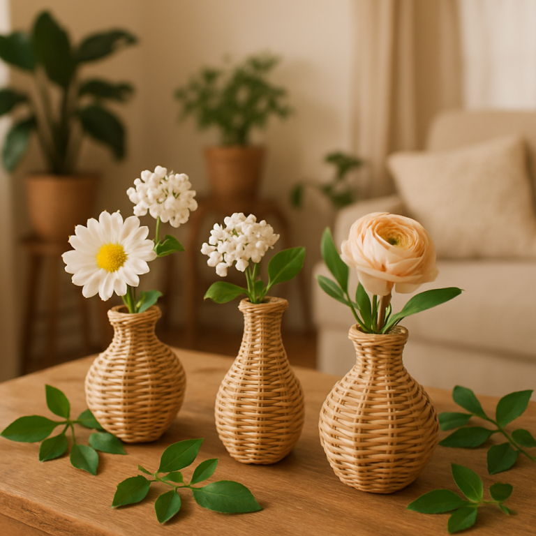   Мини-вазы из ротанга: 10 креативных идей для создания уютного домашнего декора Loza