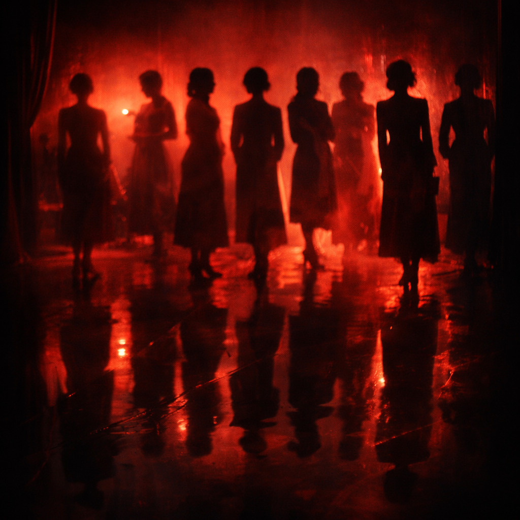 Атмосфера драматического спектакля, афиша 8 разгневанных женщин