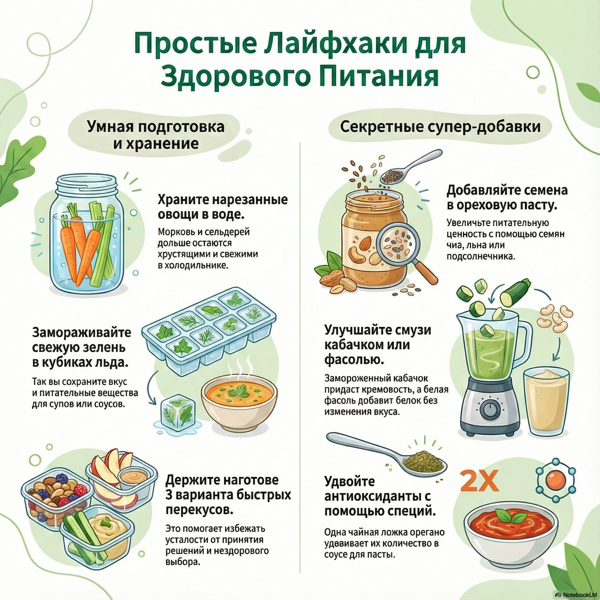 Простые лайфхаки для здорового питания