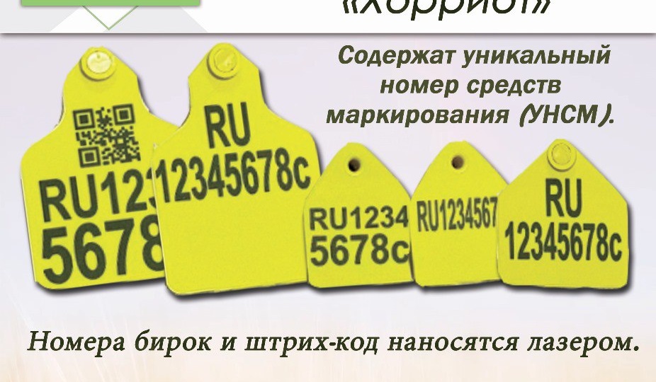 🔖 В продаже бирки для скота в системе «Хорриот», которые используются для идентификации и учёта сельскохозяйственных животных