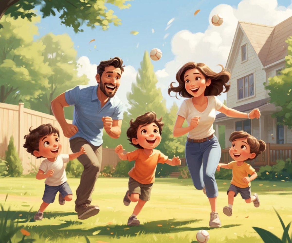 Веселые дворовые и спортивные игры дружными семьями, соседями