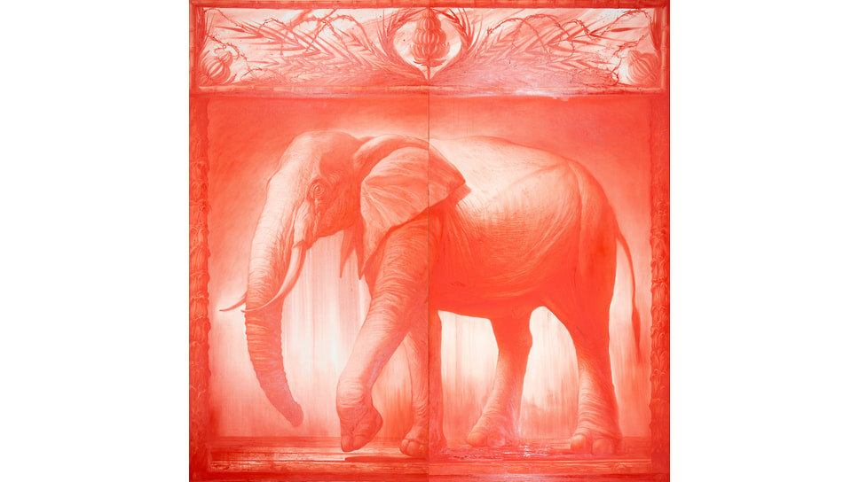Егор Кошелев. «Наш слон» (диптих), 2025.📷Фото: предоставлено галереей Ovcharenko